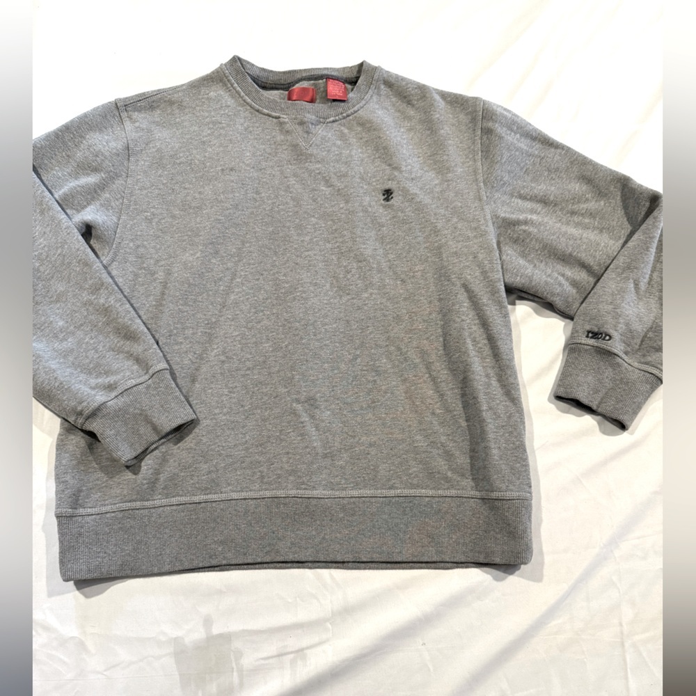 Vintage IZOD Gray Crewneck Sweatshirt – Size L, Like New